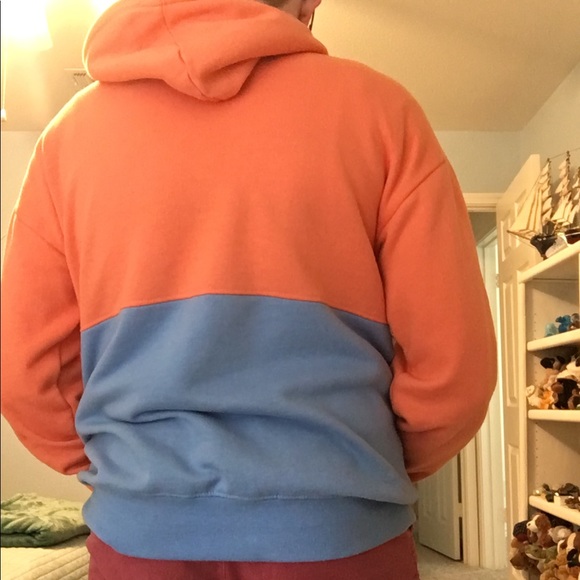 Zine Blue/Orange Colorblock Hoodie - Picture 2 of 3
